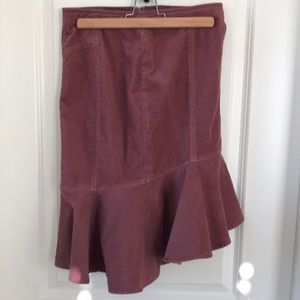 Pilcro Pink Corduroy Skirt